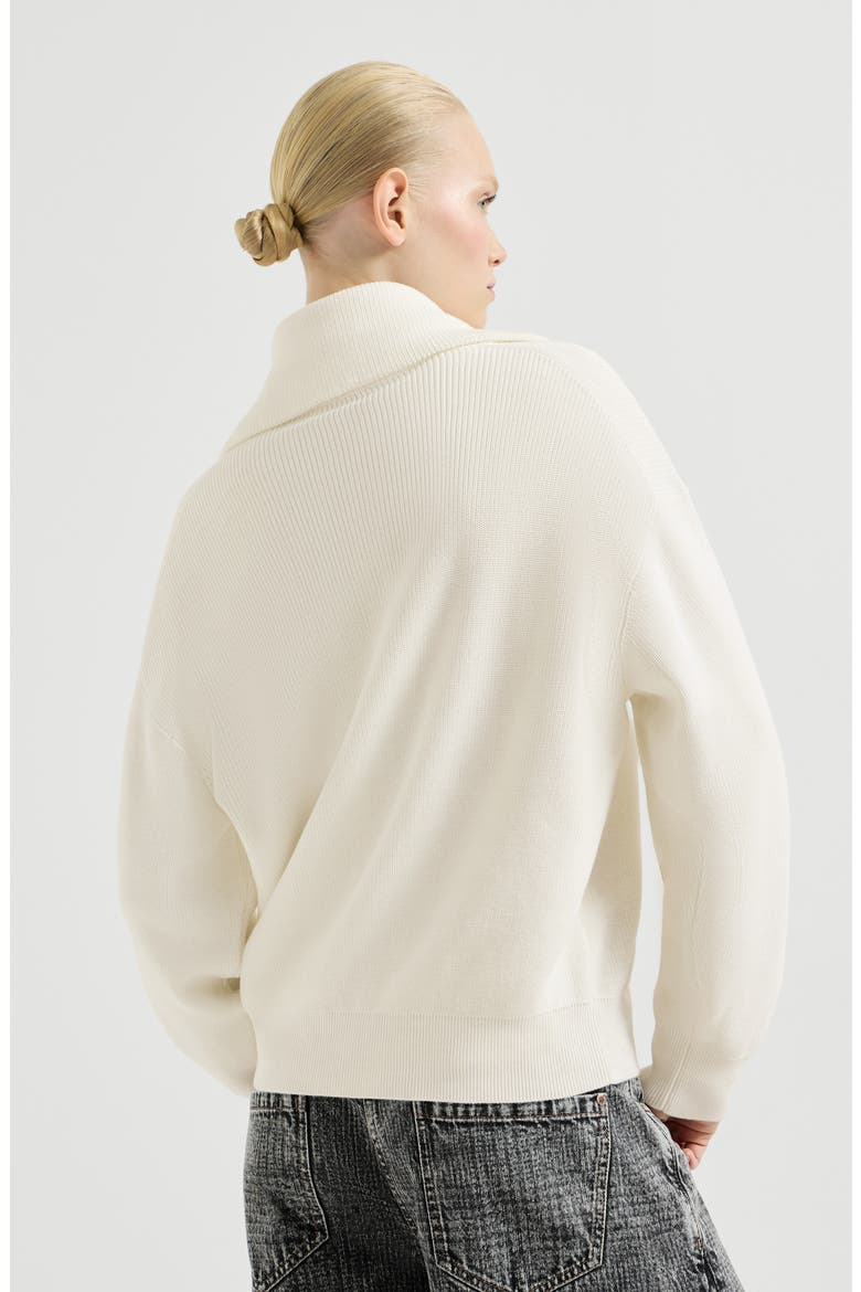 English rib knit cardigan, Alternate, color, Panama
