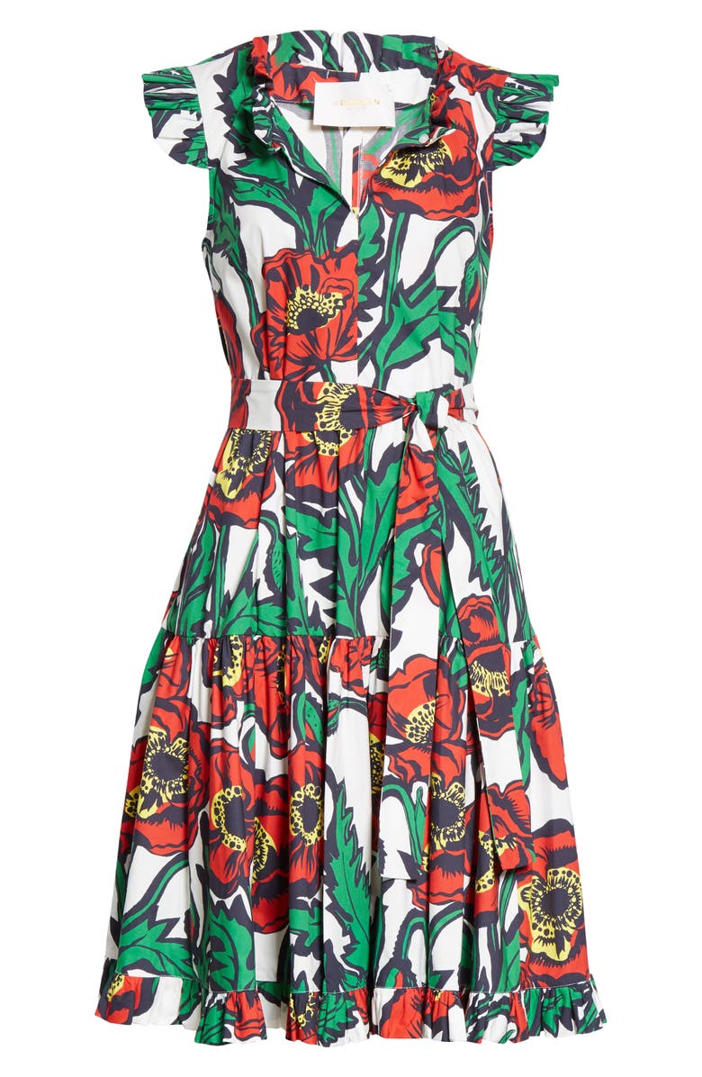 La DoubleJ Floral Short & Sassy Cotton Dress, Alternate, color,