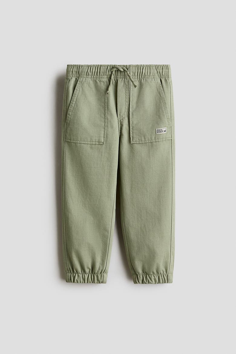 Cotton Twill Joggers, Main, color, Khaki green