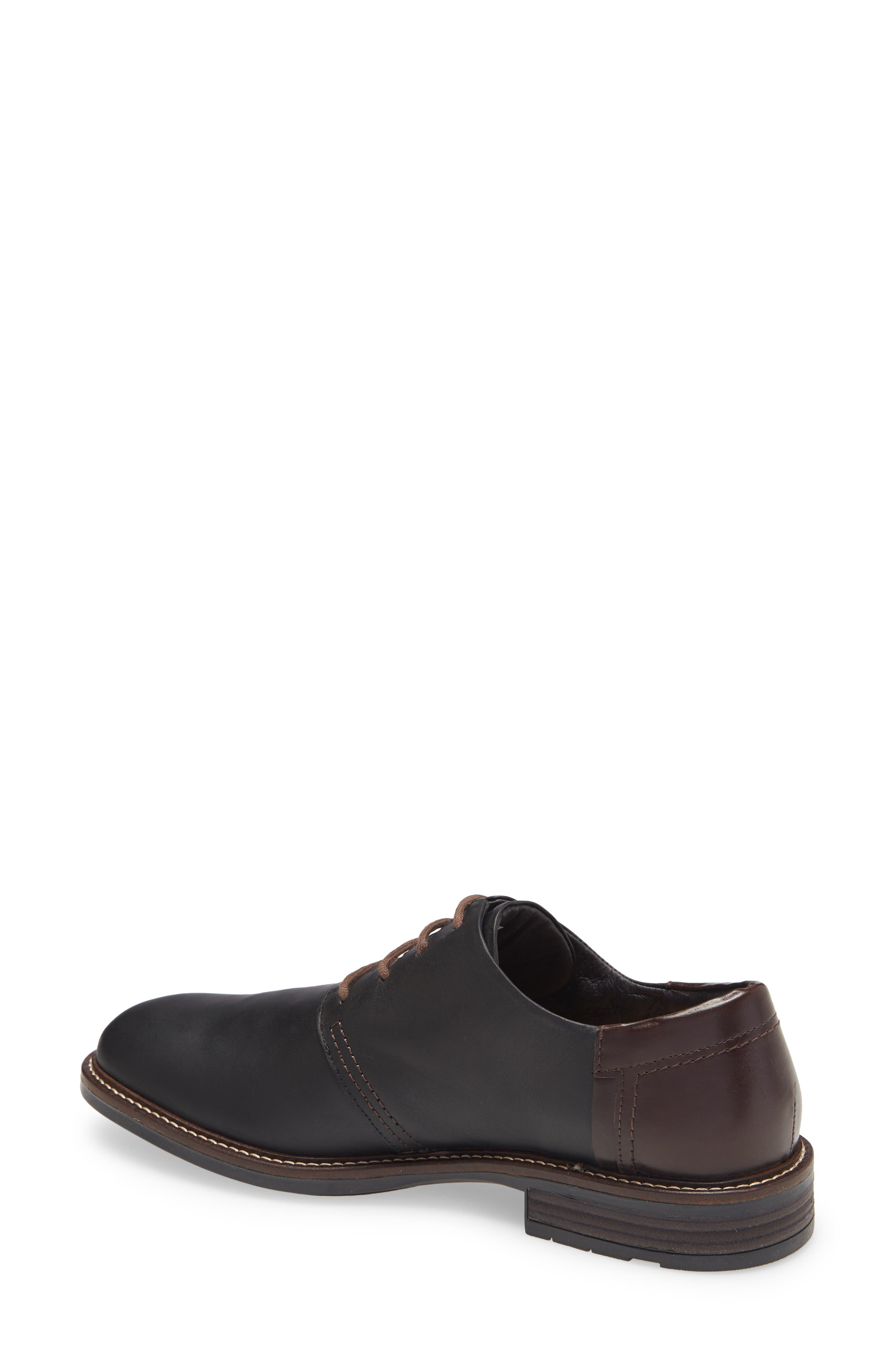 Plain Toe Derby, Alternate, color, BLACK RAVEN LTHR/ WALNUT LTHR