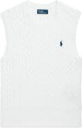 Polo Ralph Lauren Cable Knit Cotton Sweater Vest