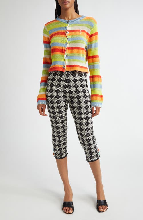 Yanyan Argyle Jacquard Knit Miniskirt Capri Pants