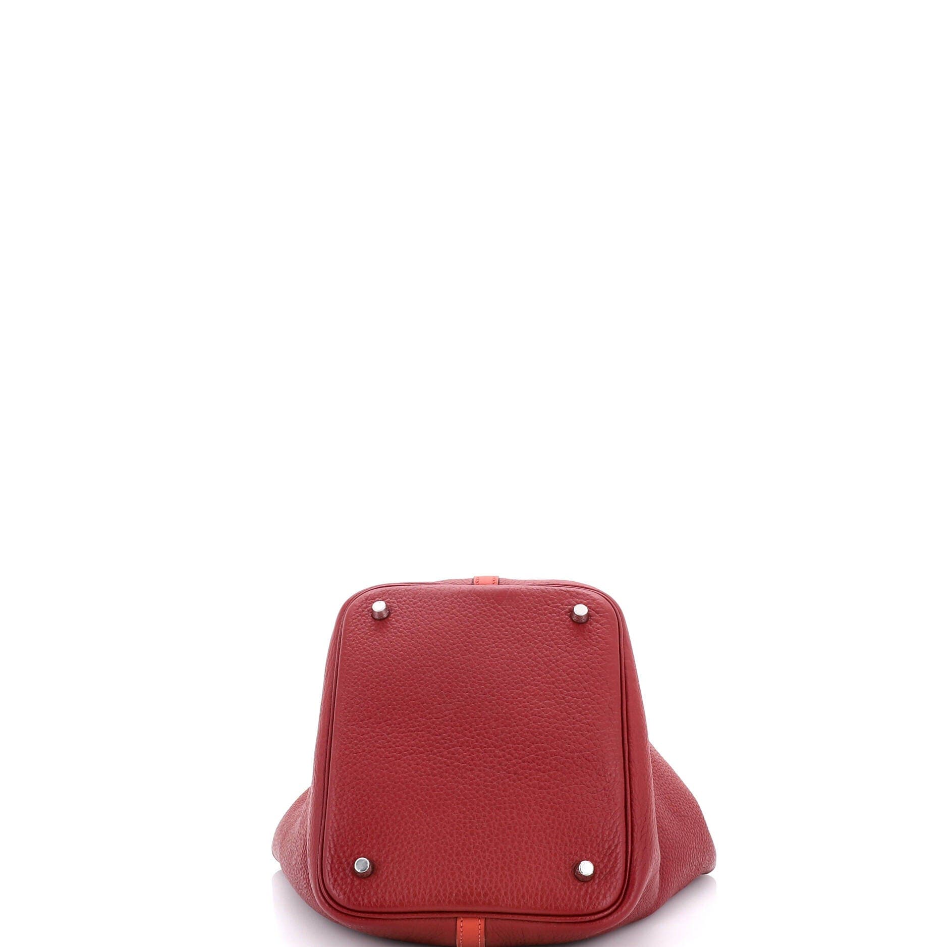 Pre-Owned Hermes Picotin Lock Bag Bicolor Clemence MM, Alternate, color, Rouge H