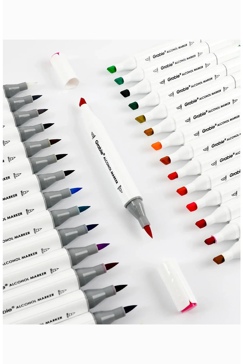 Dual Tip Alcohol Based Marker Set With Coloring Book, Alternate, color, Assorted Colors