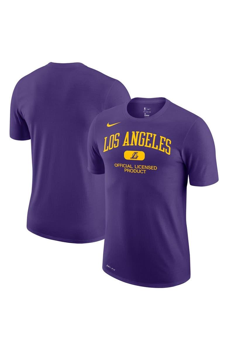 Nike Men's Nike Purple Los Angeles Lakers Essential Heritage Performance T-Shirt, Main, color,