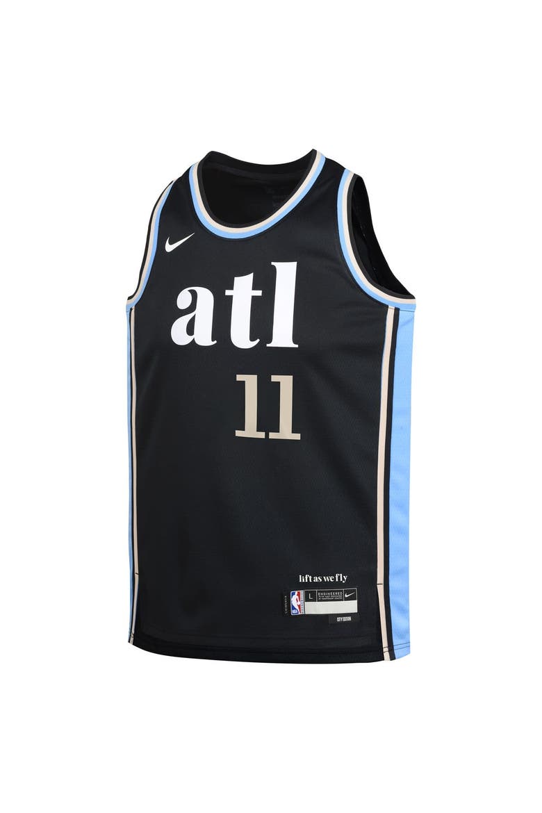 Youth Nike Trae Young Black Atlanta Hawks  Swingman Replica Jersey - City Edition, Alternate, color, Black
