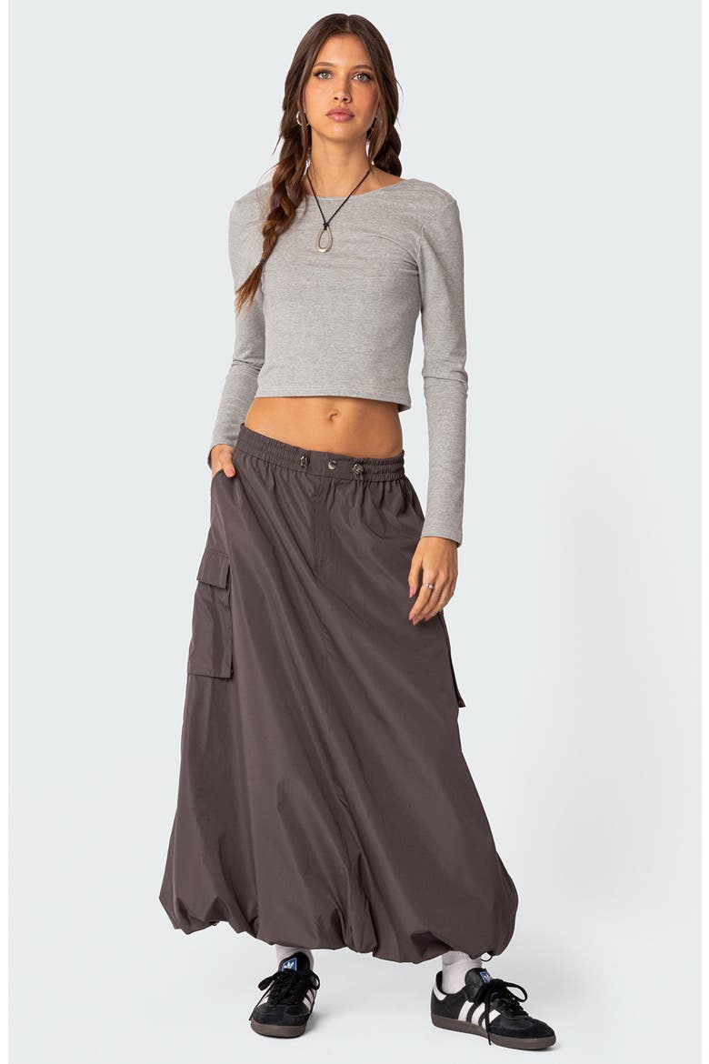 Bubble Cargo Maxi Skirt, Alternate, color, GRAY