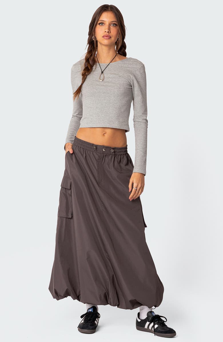 EDIKTED Bubble Cargo Maxi Skirt, Alternate, color,
