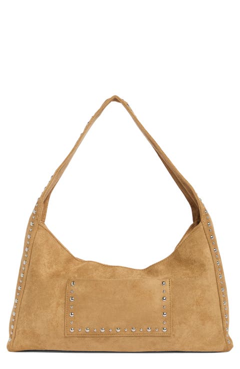 Faux Suede Shoulder Bag