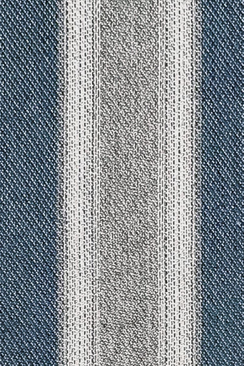 Ombre Stripe Indoor & Outdoor Woven Accent Pillow, Alternate, color, Indigo