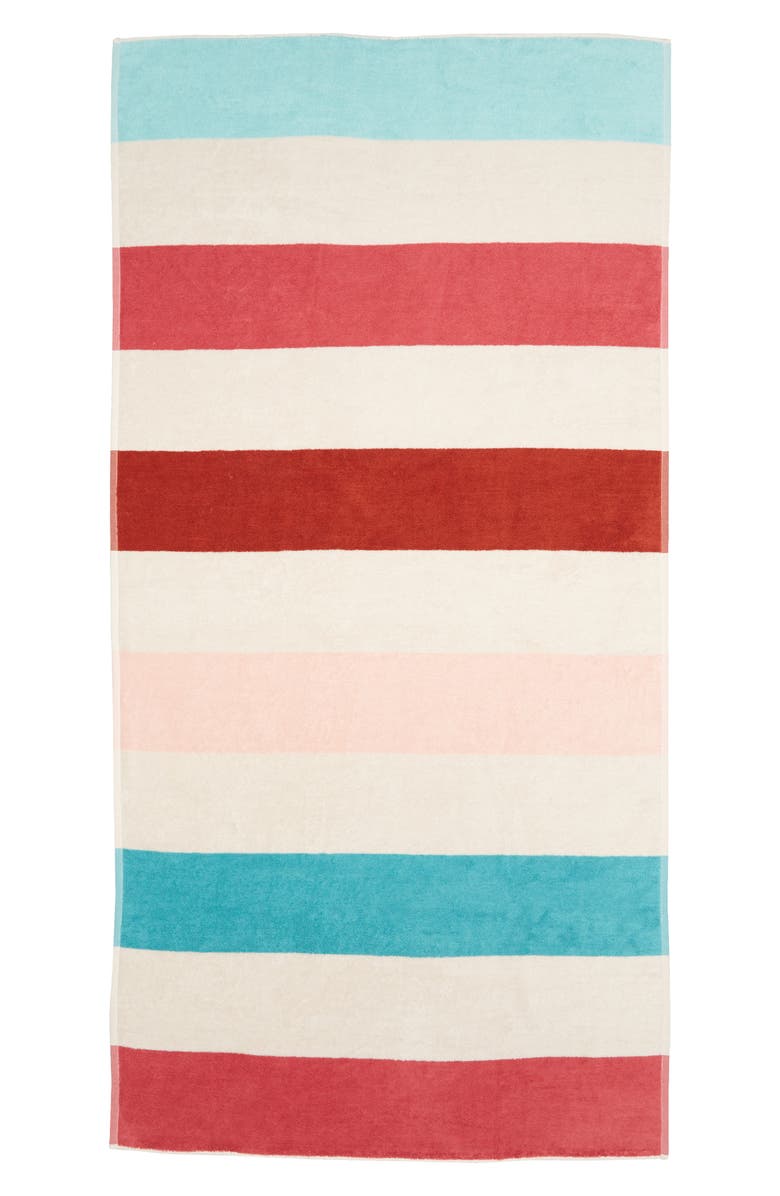 NORDSTROM RACK Wide Stripe 4-Piece Beach Towel Set, Alternate, color,