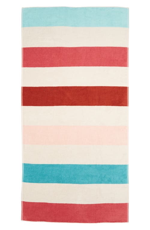 Nordstrom Rack Wide Stripe 4-piece Beach Towel Set In Pink Dune