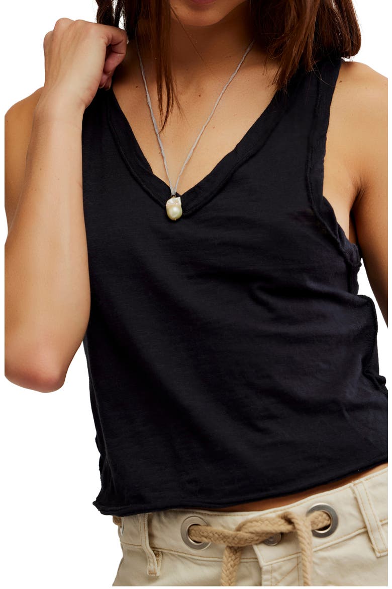 Easy Ruffle Tank, Alternate, color, BLACK