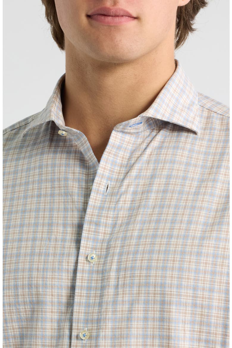 Bayview Pane Long Sleeve Button Down Shirt, Alternate, color, MALIBLU