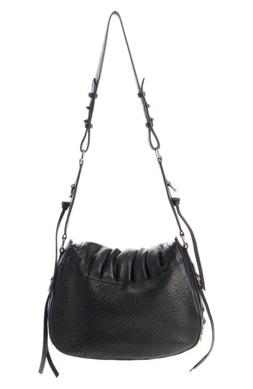 Isabel Marant Bolton Bubble Pebbled Leather Hobo Bag In Black