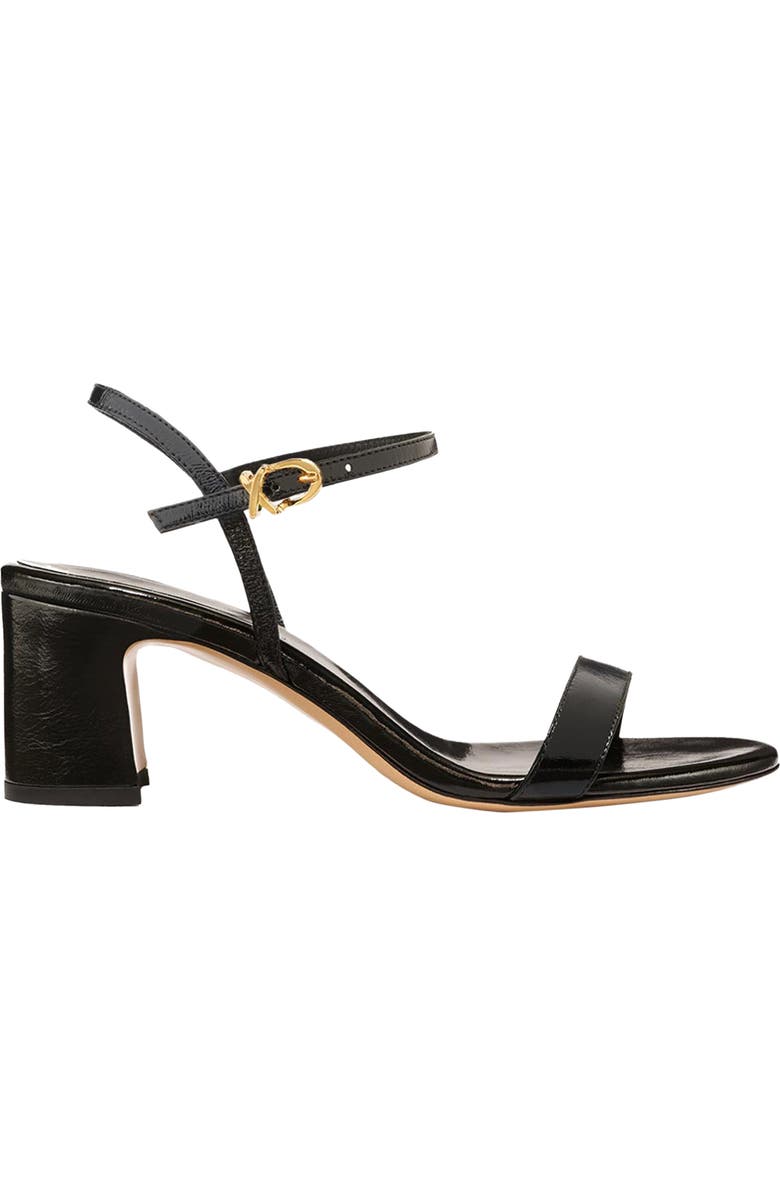 MARGAUX The Cleo Sandal, Main, color, Black Crinkle-Gloss Nappa