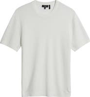 Theory Kolben Pacific Short Sleeve Textured Knit Sweater