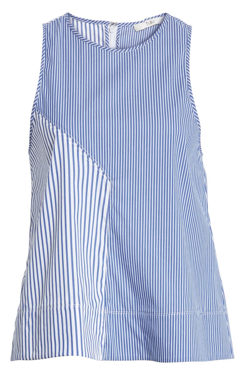 Tibi Colorblock Stripe Tank, Alternate, color, 
