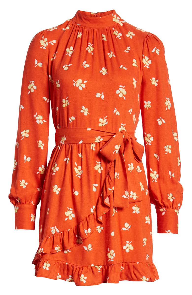 Leith Mock Neck Minidress, Alternate, color, 