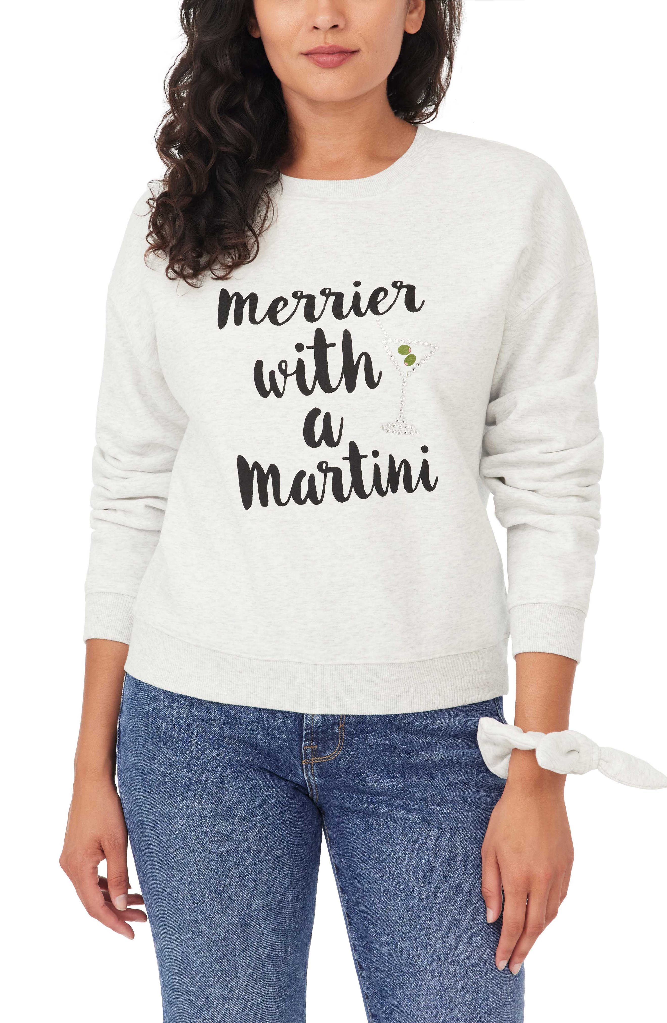 Kensie Easy Graphic Sweatshirt & Scrunchie Set