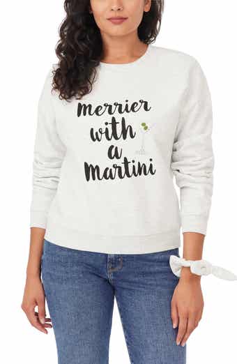 Kensie Easy Graphic Sweatshirt & Scrunchie Set