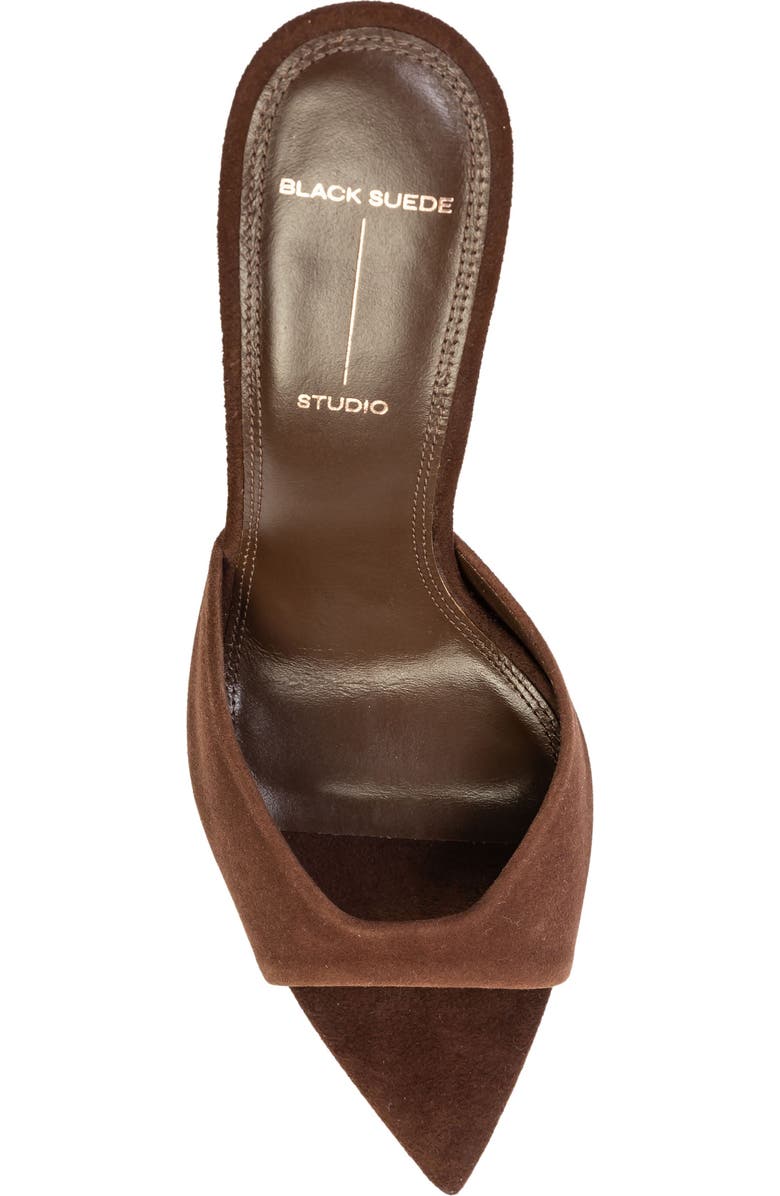 BLACK SUEDE STUDIO Brea Suede Mule, Alternate, color, Brownie Suede