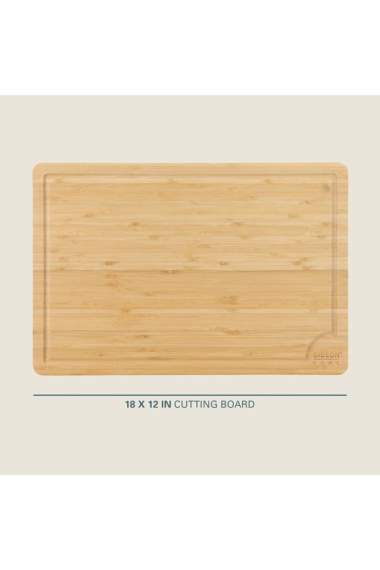 18x12" Rectangle Wood Cutting Board w/Juice Grooves, Alternate, color, Brown