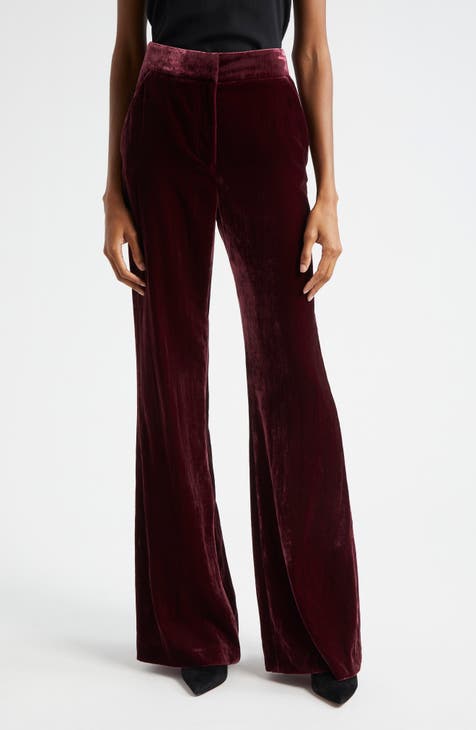 Ladies velvet trousers best sale