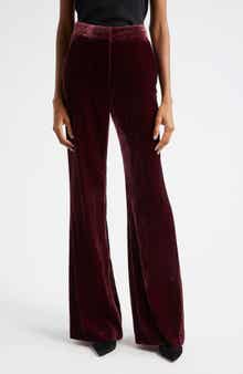 Veronica Beard Lebone Velvet Wide Leg Pants