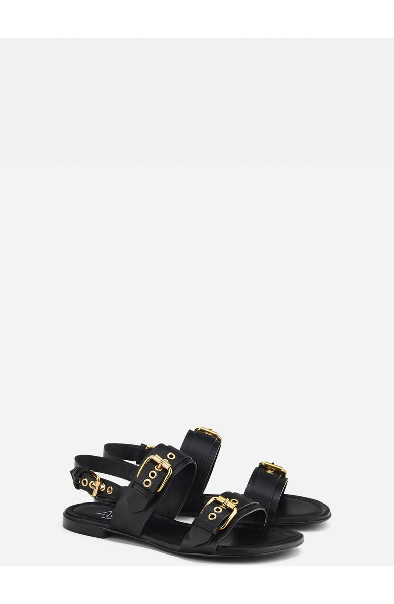 AGL Summer Multi Buckles Sandal, Alternate, color, Black Nappa