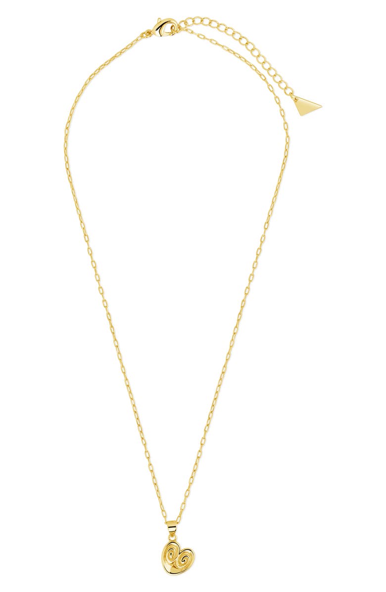 Sterling Forever Palmier Pendant Necklace, Alternate, color, Gold