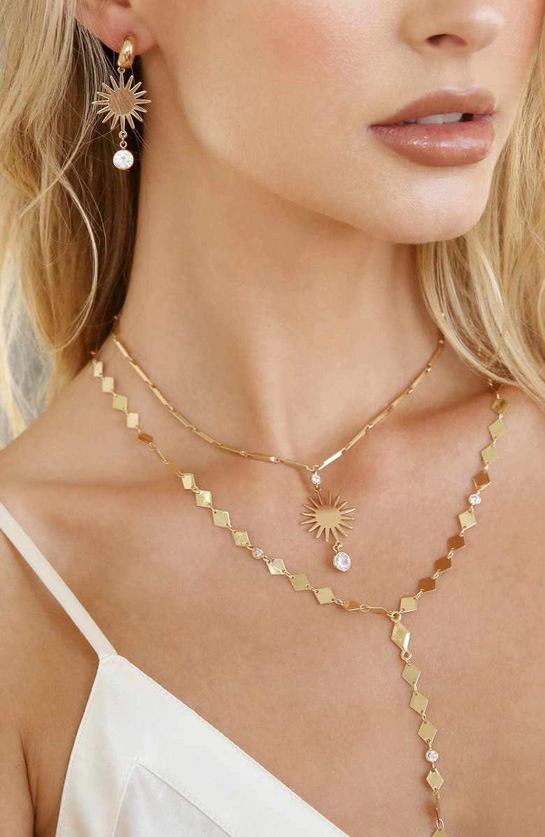 Ettika Starburst Pendant Necklace, Alternate, color, 