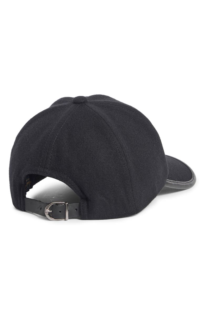 Brooks Brothers Wool & Leather Adjustable Baseball Cap, Alternate, color, 