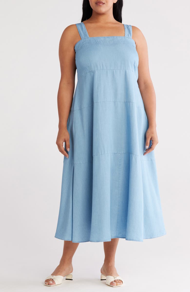 Vince Camuto Tiered Maxi Dress, Main, color, Indigo