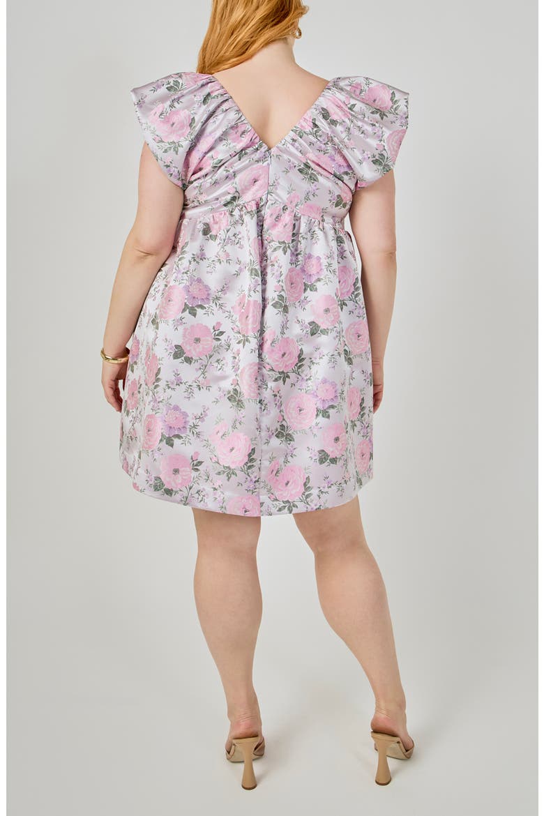 Bow Jacquard Minidress, Alternate, color, PINK
