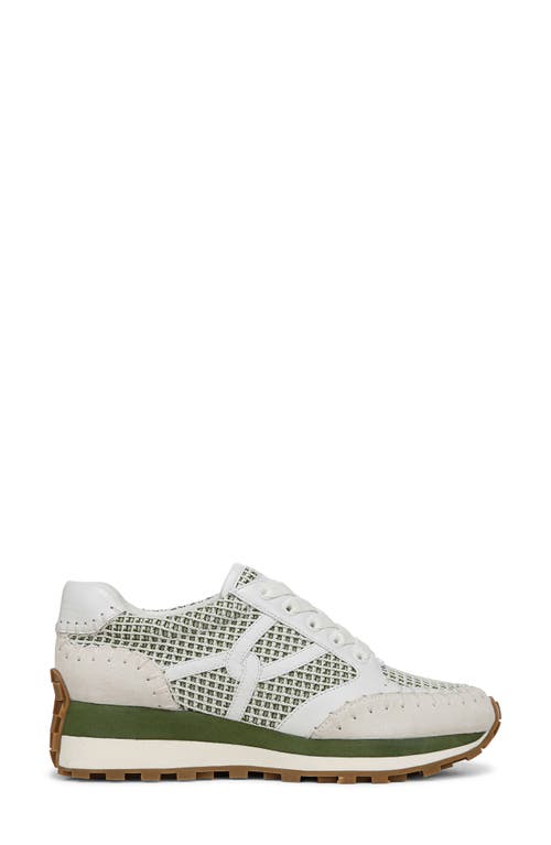 Veronica Beard Valentina Mesh Net Retro Sneakers In Lemongrass/lily