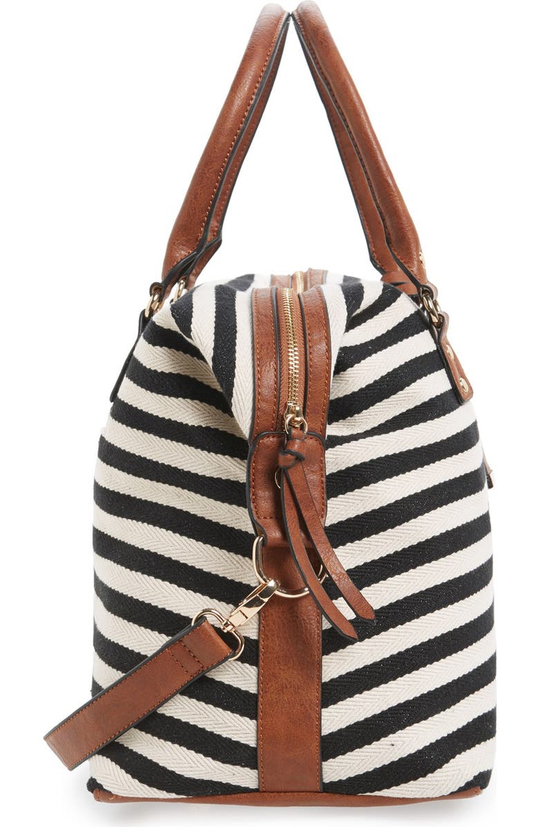 Sole Society 'Leighton' Stripe Duffel Bag, Alternate, color,