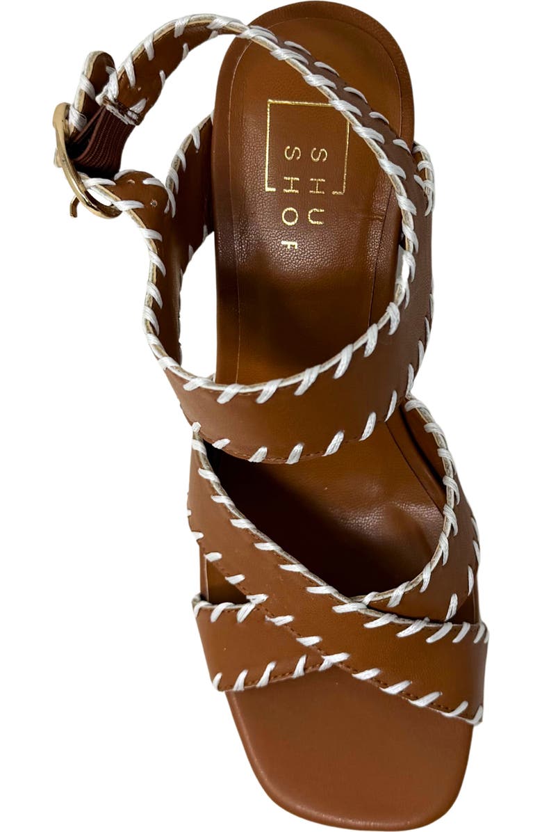 SHUSHOP Jada Ankle Strap Platform Wedge Sandal, Alternate, color, Camel