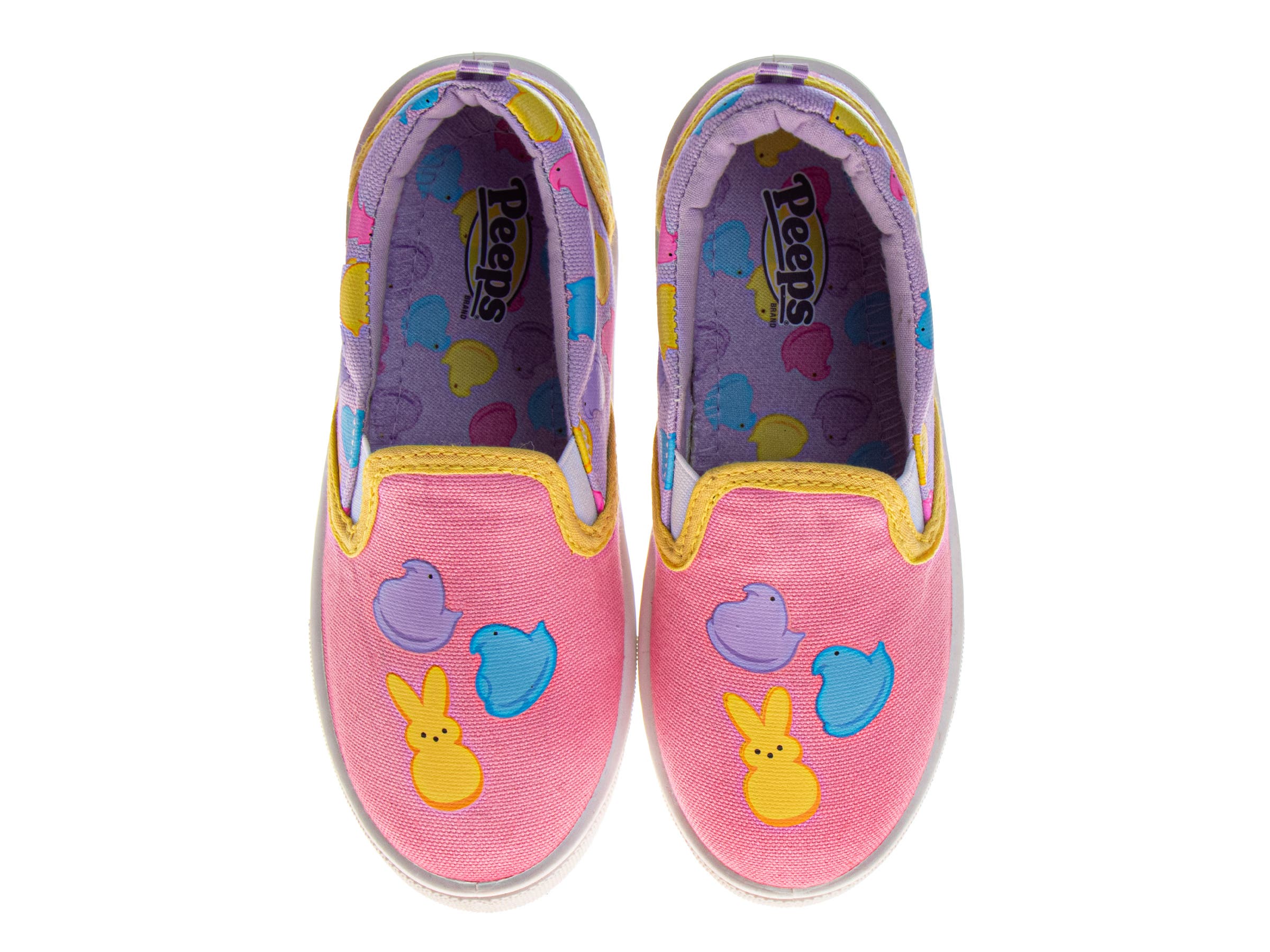 Peeps Girls Canvas Sneakers 11-5, Alternate, color, Pink Multi