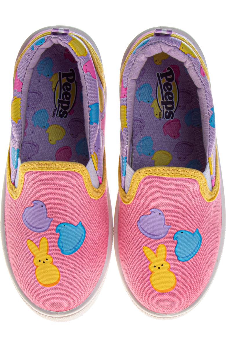 Peeps Girls Canvas Sneakers 11-5, Alternate, color, Pink Multi