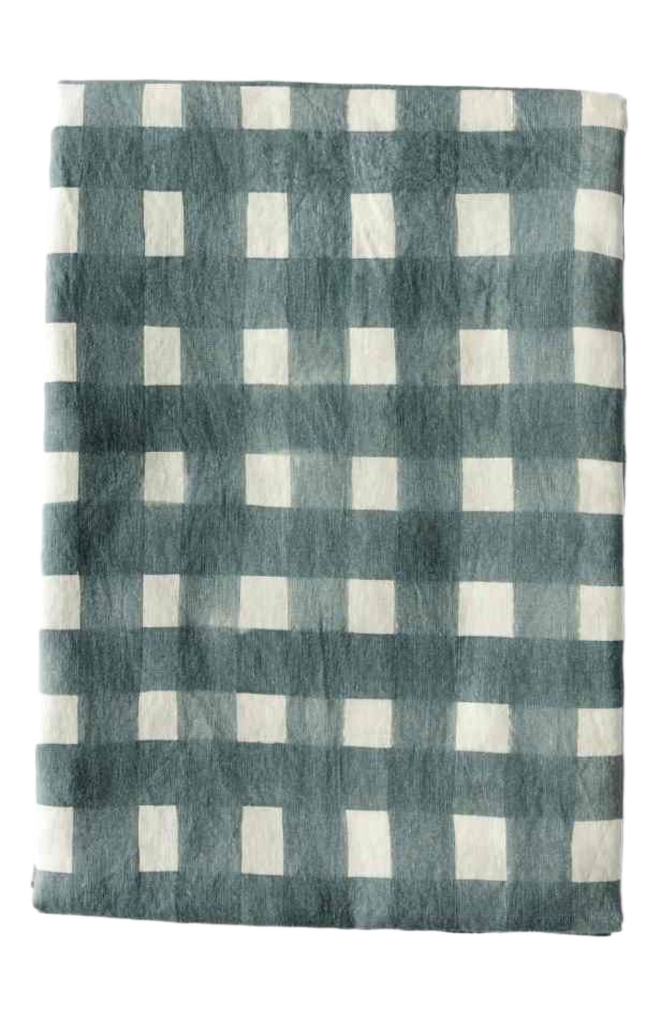 Goldie Home Blue Cross-Hatch Tablecloth | Nordstrom