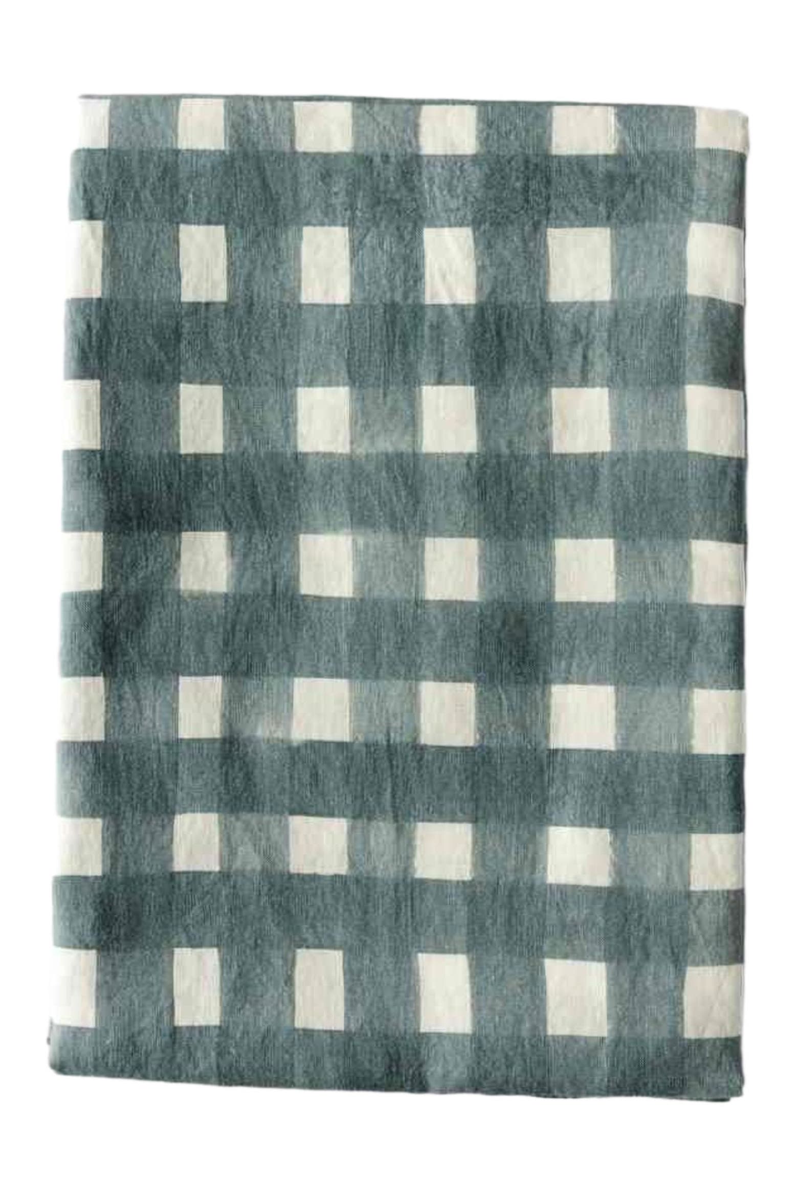 Cross Hetch Goldie Home Blue Cross-Hatch Tablecloth | Nordstrom