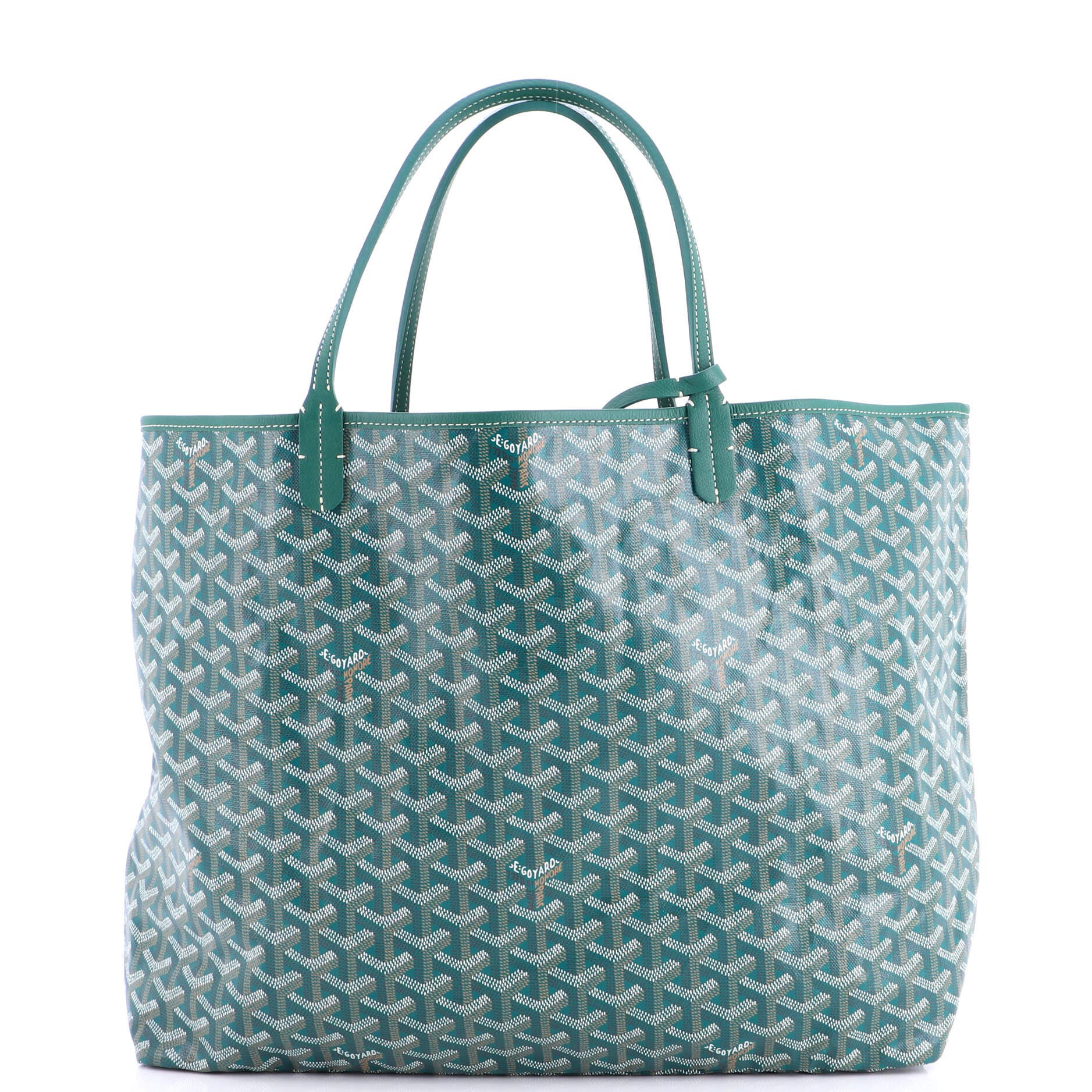 Pre-Owned Goyard Saint Louis Tote Coated Canvas GM, Main, color, Green