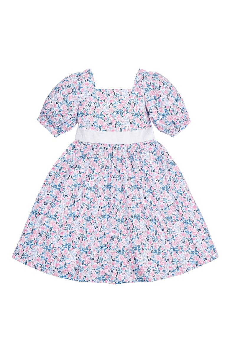 Hope & Henry Girls' Short Sleeve Puff Sleeve Party Dress, Infant, Main, color, 