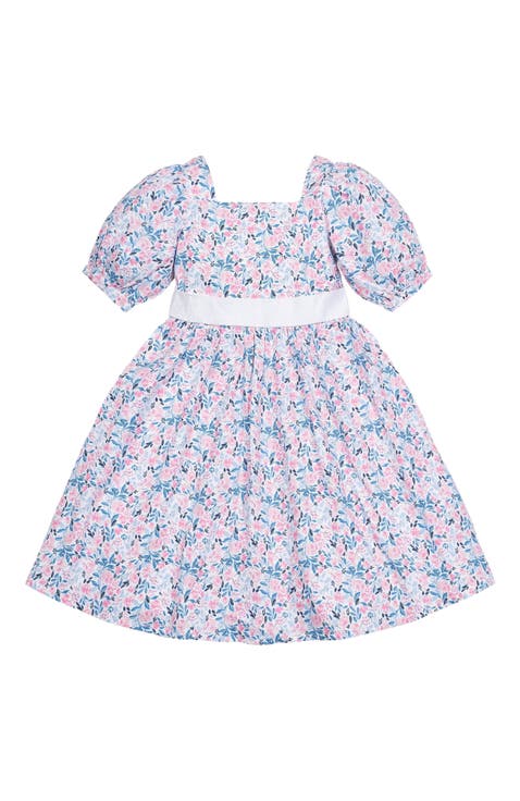 Girls' Short Sleeve Puff Sleeve Party Dress, Infant