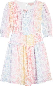 BCBG Kids' Floral Print Ruffle Peasant Dress