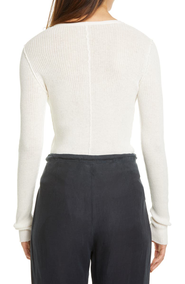 NSF Clothing Zuli Cotton, Silk & Cashmere Sweater, Alternate, color,