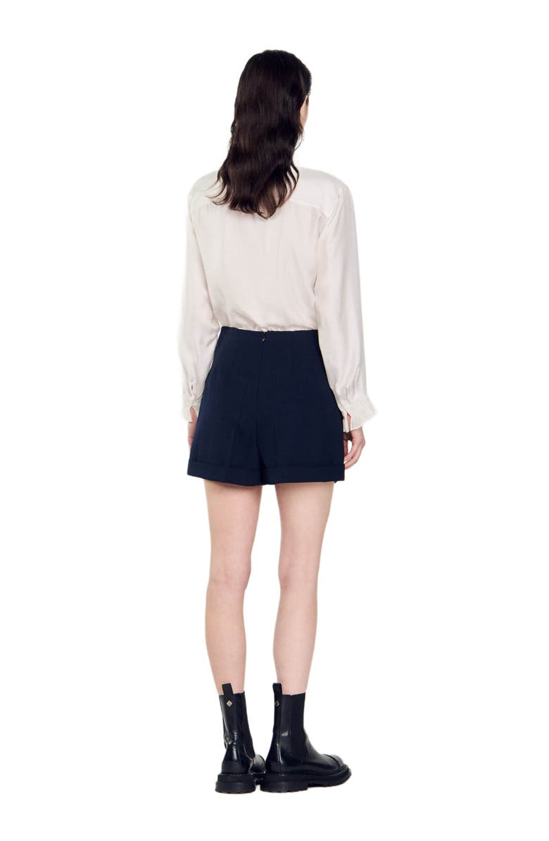 SANDRO Shorts with turn-ups, Alternate, color, 