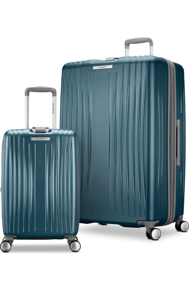Samsonite Opto 3 Hardside 2 Piece Set (CO/LG) Spinner Luggage, Main, color, Blue-Green