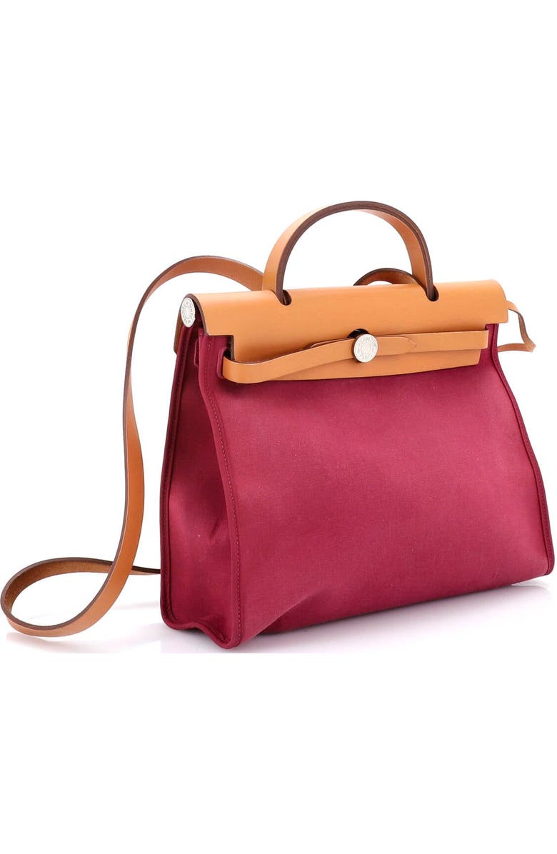 Pre-Owned Hermes Herbag Zip Leather and Toile 31, Alternate, color, Tosca